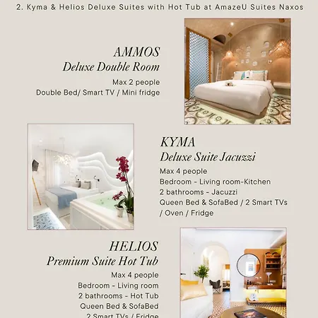 Kyma & Helios Deluxe Suites With Hot Tub At Amazeu Suites Naxos Naxos City Exterior photo